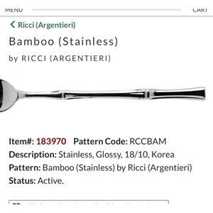 Ricci Argentieri Bamboo Stainless Steel Fork Set Of 2